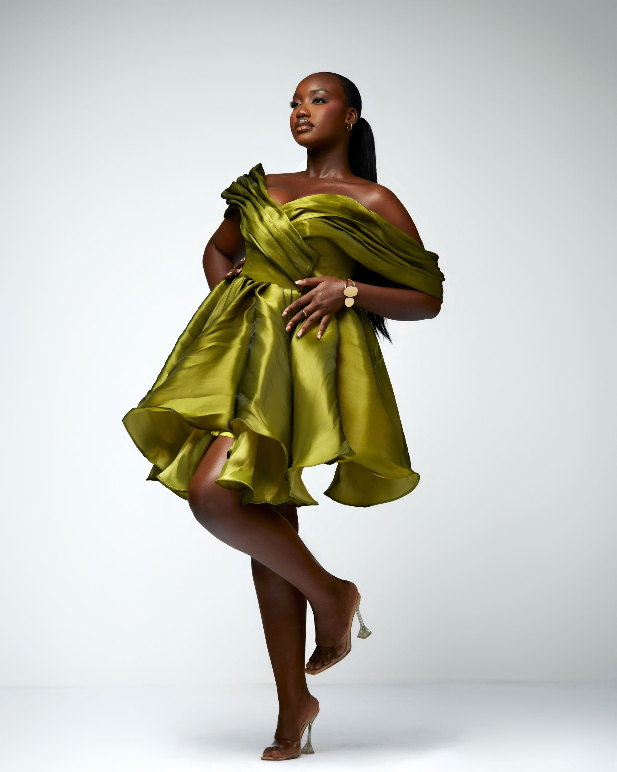 Zariah Draped Mini Dress - SHESABI