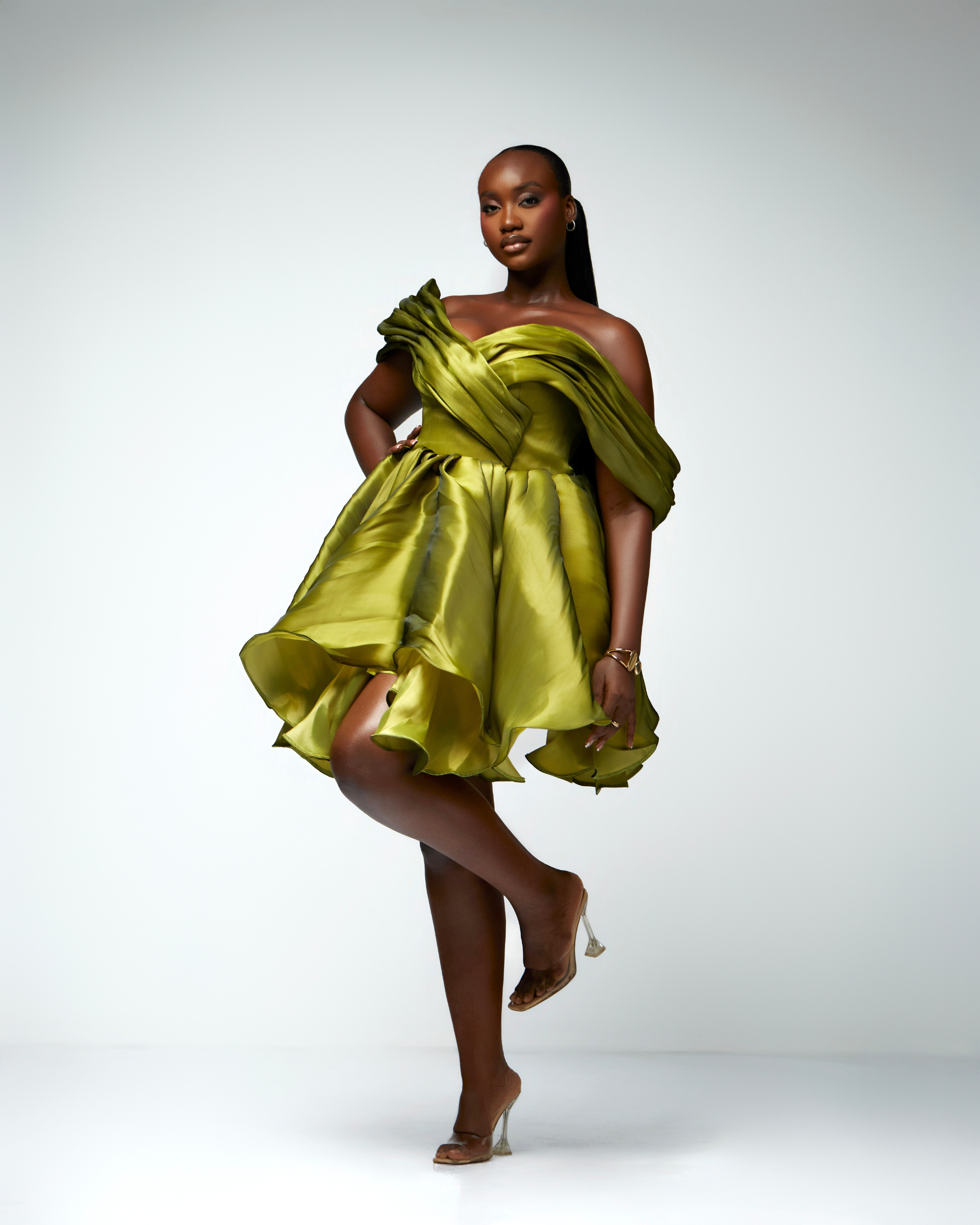 Zariah Draped Mini Dress - SHESABI