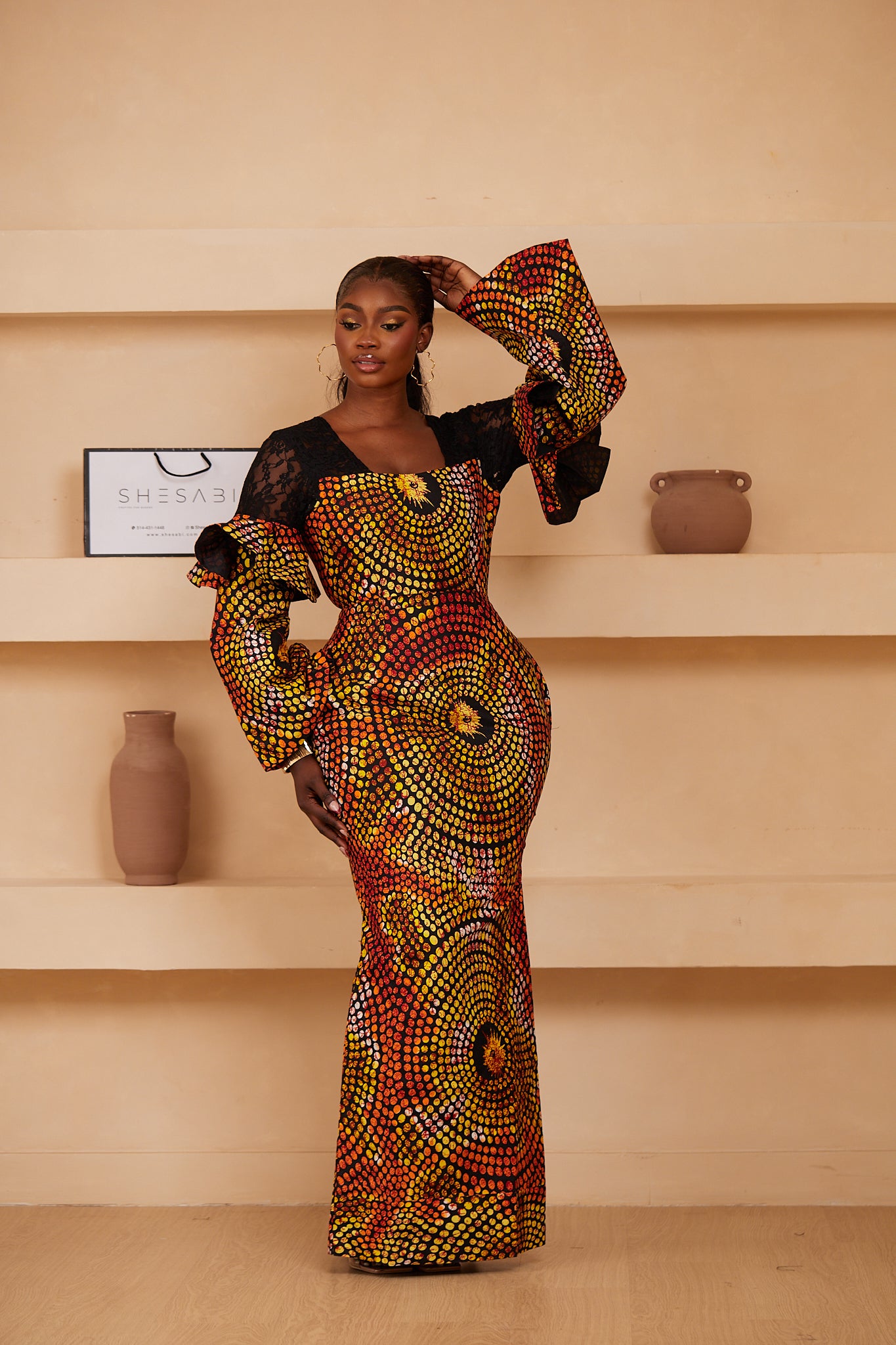 ABIKE ANKARA DRESS - SHESABI