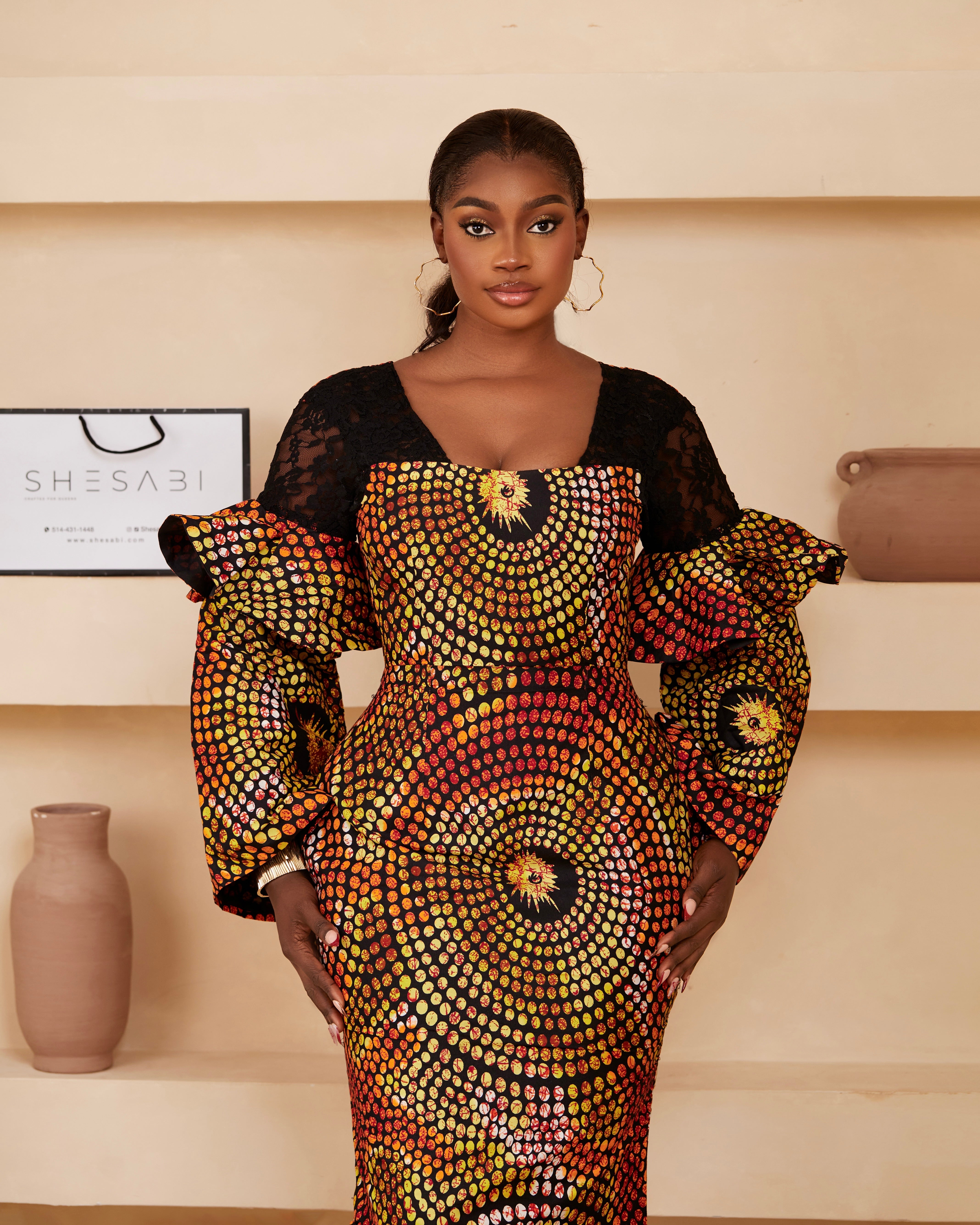 ABIKE ANKARA DRESS - SHESABI
