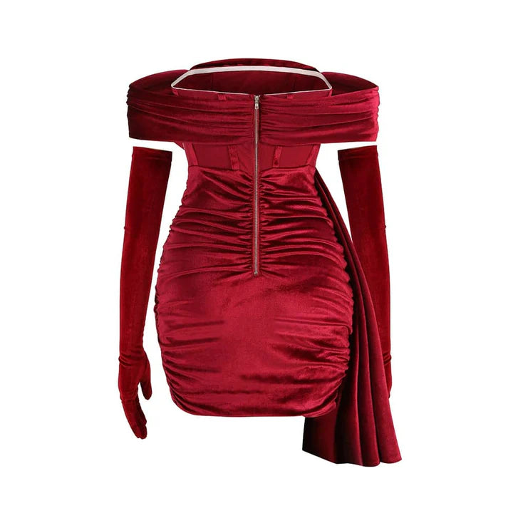Corset Velvet mini Dres - SHESABI