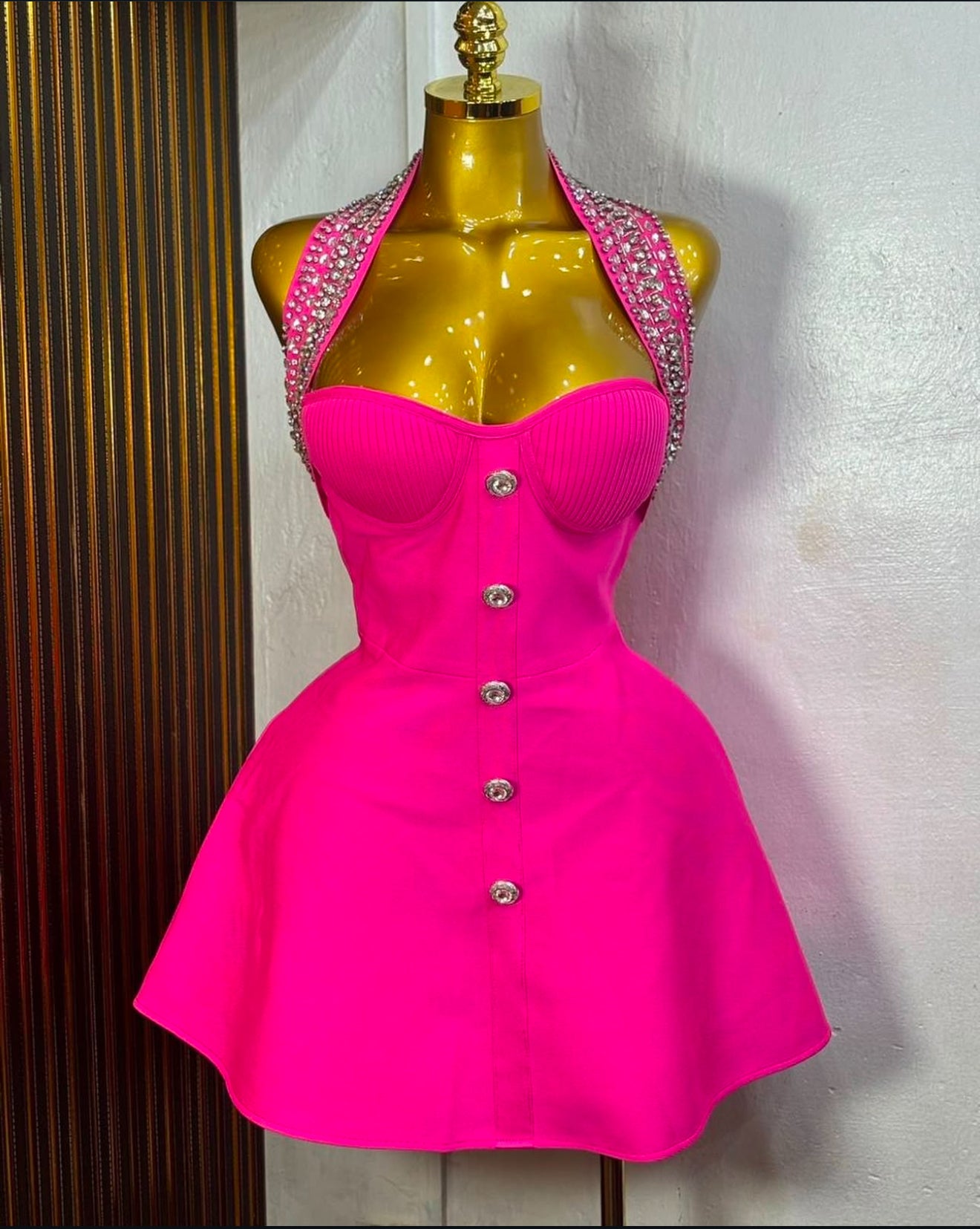 BELLA BANDAGE DRESS - PINK - SHESABI