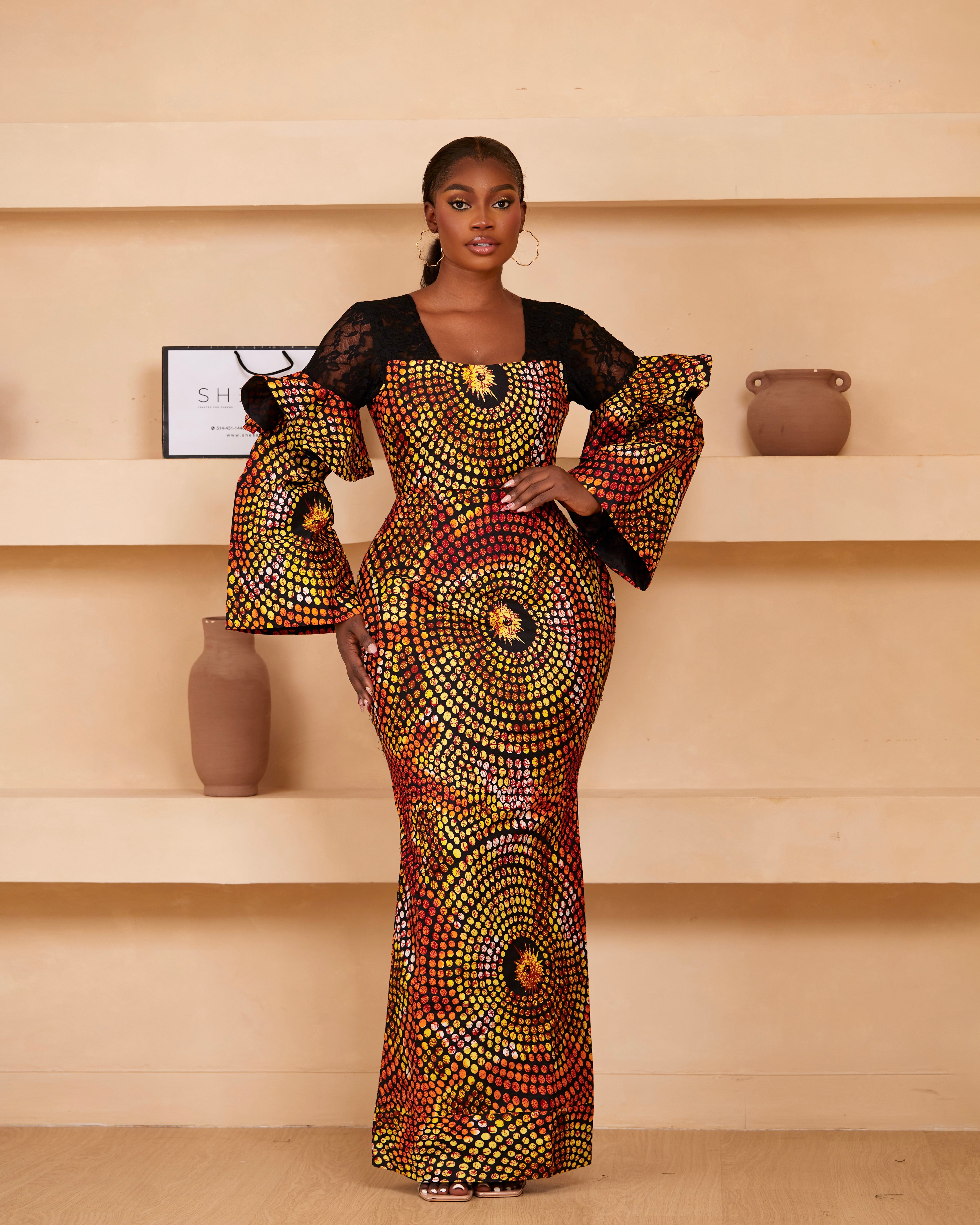 ABIKE ANKARA DRESS - SHESABI