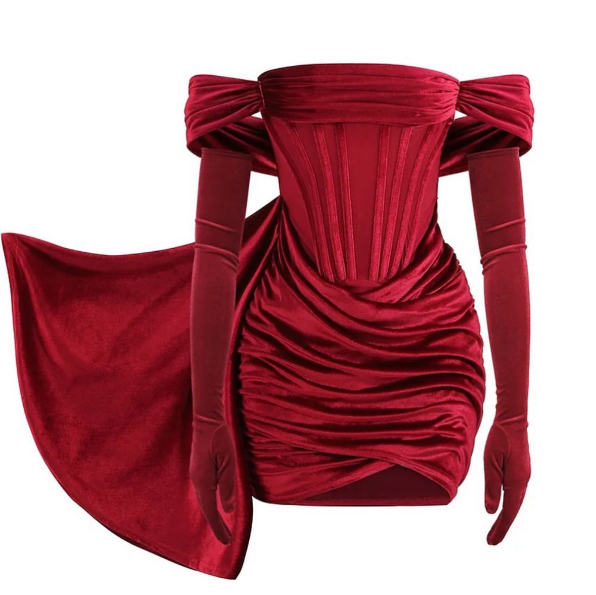 Corset Velvet mini Dres - SHESABI
