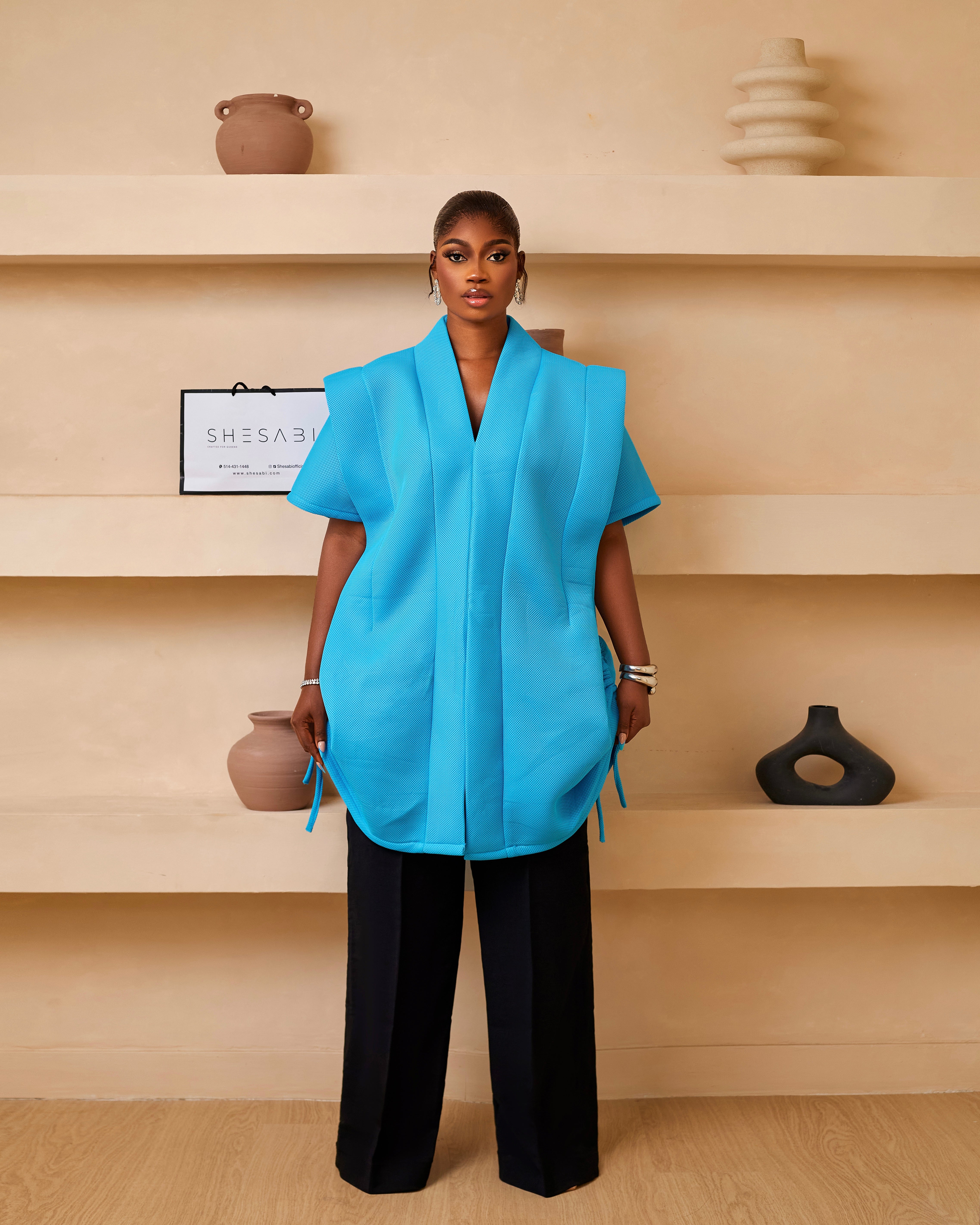 BOSS LADY SET - Turquoise Blue - SHESABI