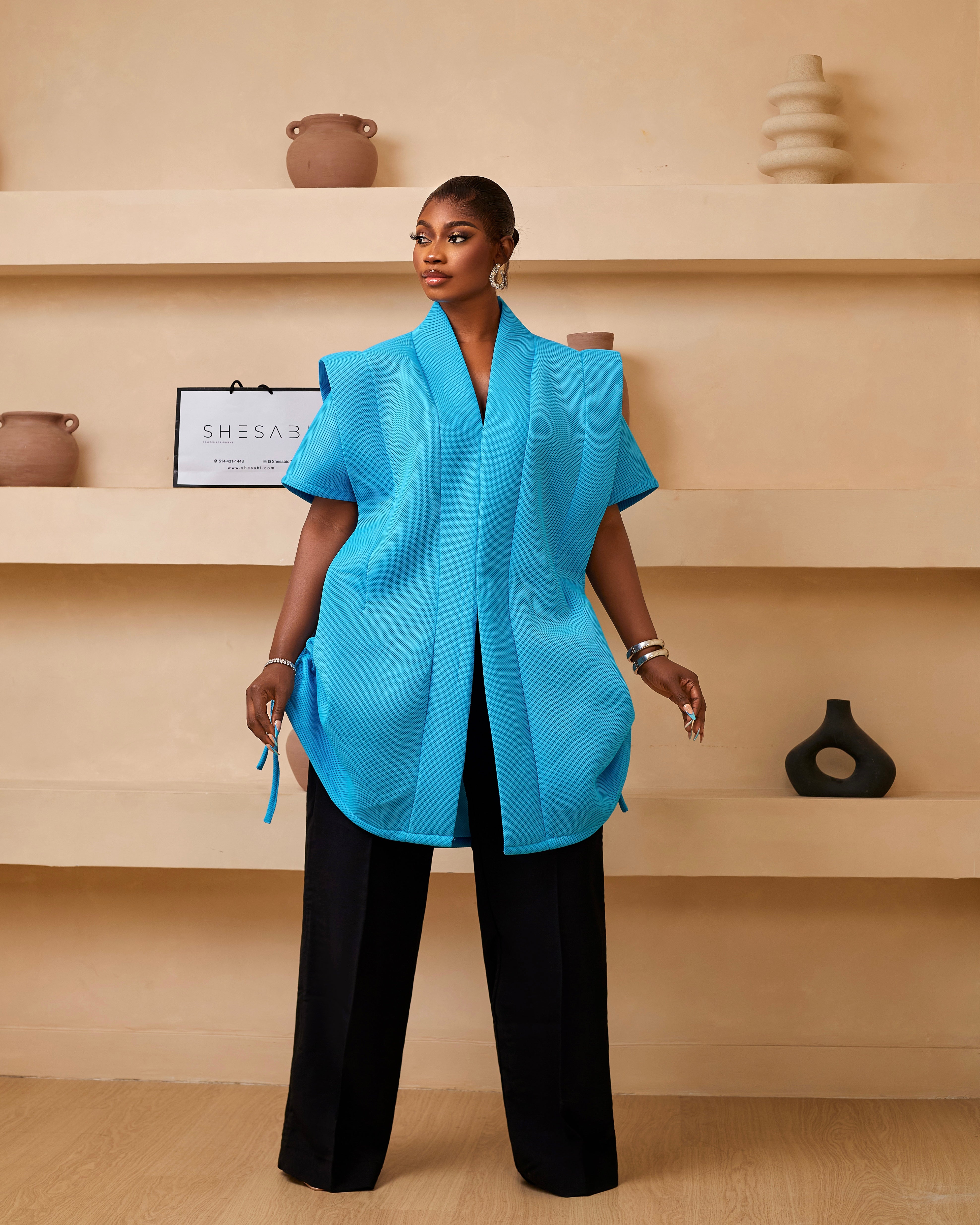 BOSS LADY SET - Turquoise Blue - SHESABI