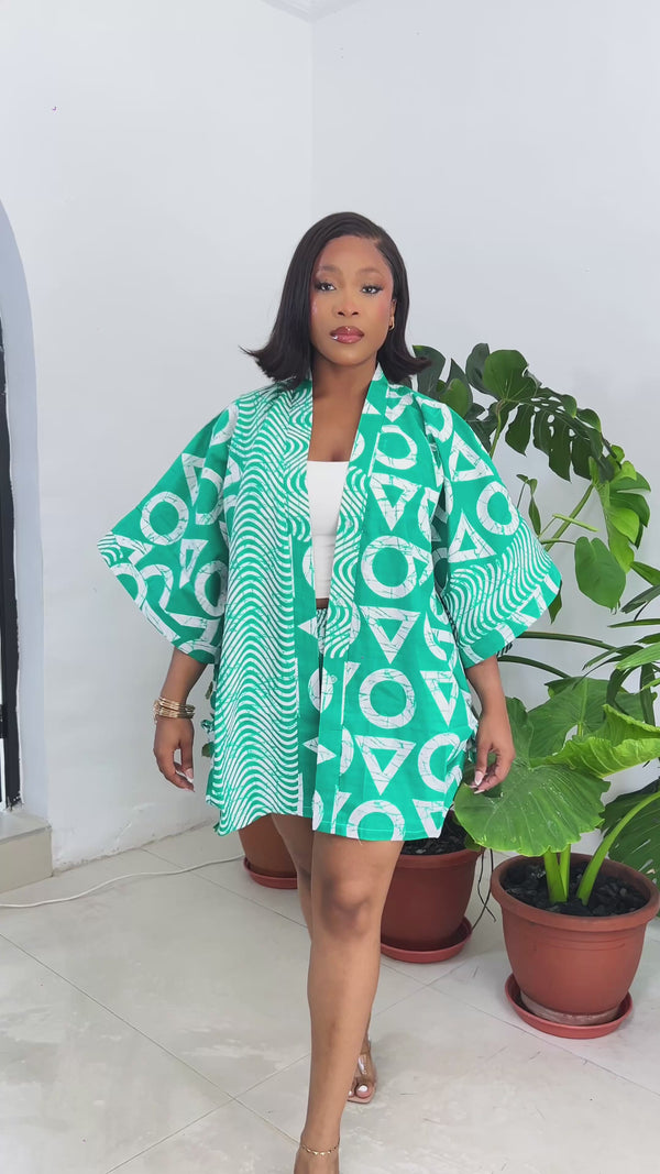 BUMI - TWO PIECE ANKARA SET GREEN